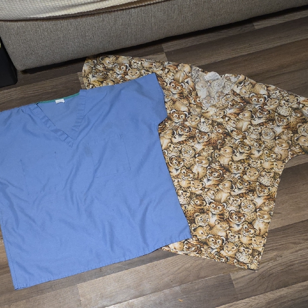 Crest Blue and Brown Kids Shirt Duo